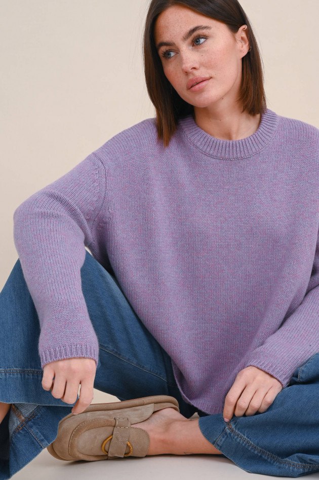 Lisa Yang Cashmere Pullover LOU in Lila meliert