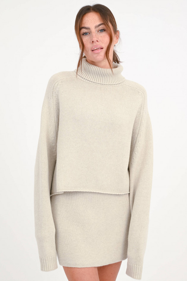 Lisa Yang Cropped Cashmere-Rollkragen CATHIE in Beige