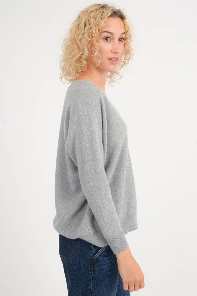 Lisa Yang Cashmere Strickpullover KENNY in Grau