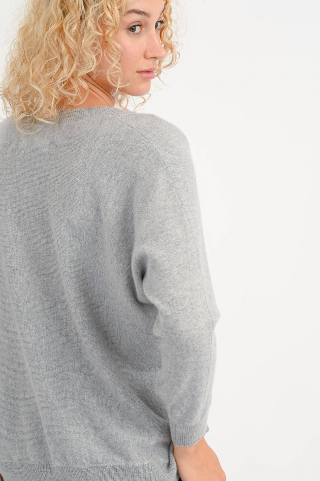 Lisa Yang Cashmere Strickpullover KENNY in Grau