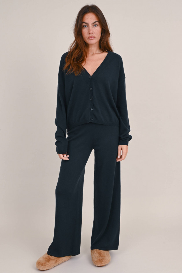 Lisa Yang Cashmere Strickjacke ABBY in Anthrazit
