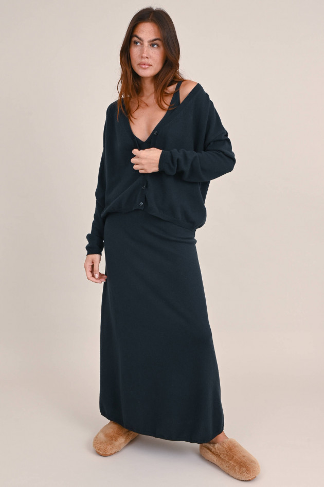 Lisa Yang Cashmere Strickjacke ABBY in Anthrazit