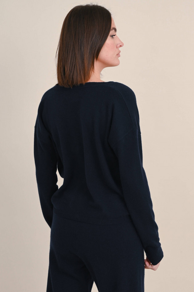 Lisa Yang Cashmere Strickjacke ABBY in Navy