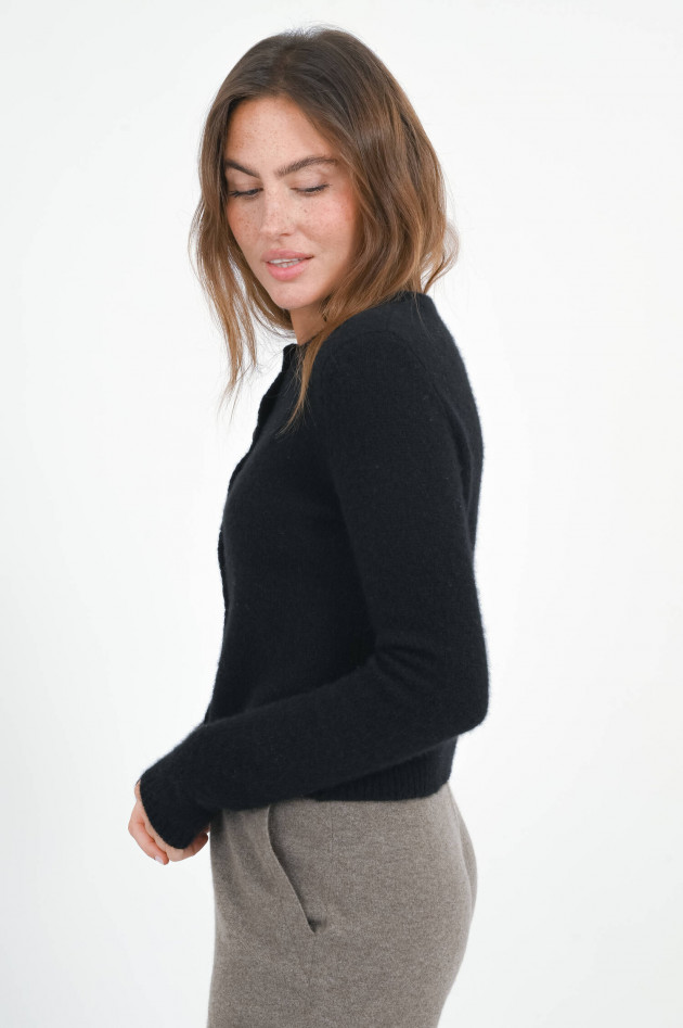 Lisa Yang Seiden-Cashmere-Cardigan FELICIA in Schwarz
