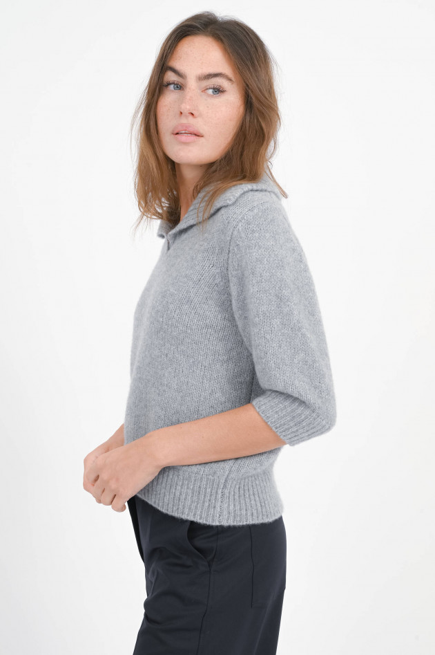 Lisa Yang Cashmere-Seiden-Pullover LAILAI in Grau