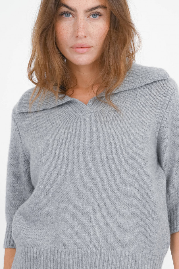 Lisa Yang Cashmere-Seiden-Pullover LAILAI in Grau