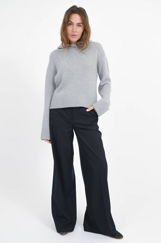 Lisa Yang Cashmere-Kapuzenpullover KAROLIN in Hellgrau