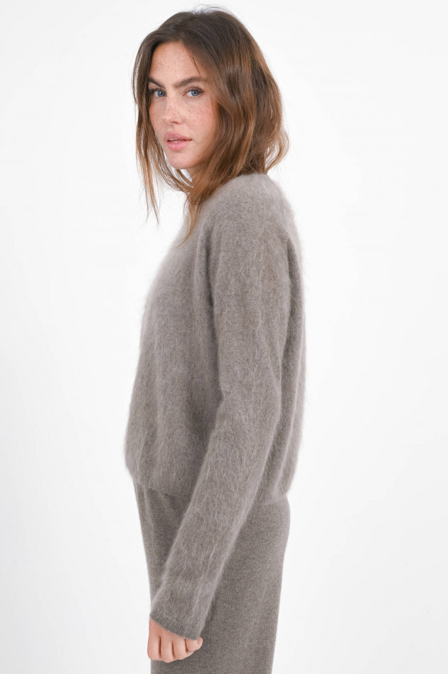 Lisa Yang Brushed Cashmere-Pullover LEXIA in Truffle