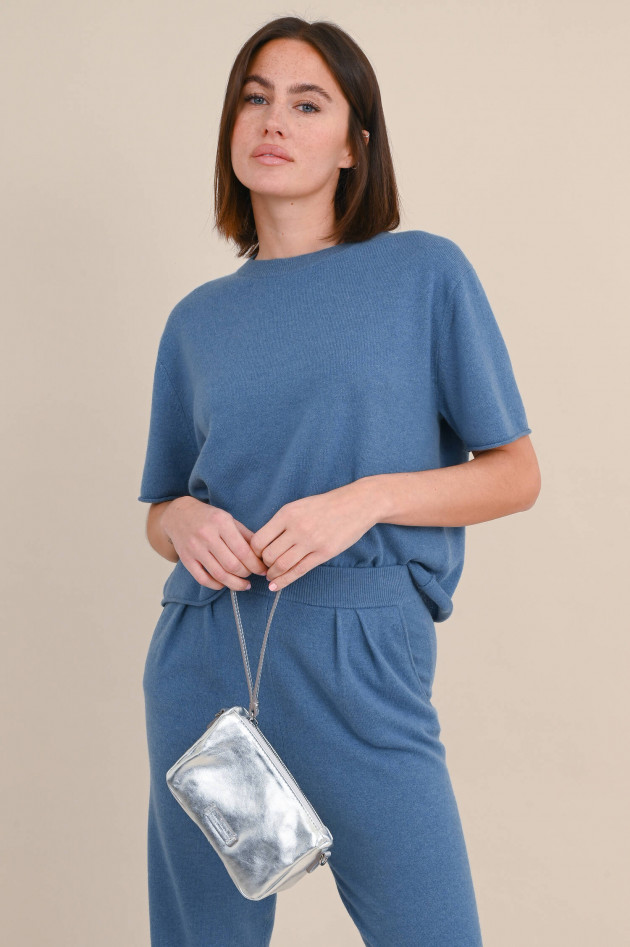 Lisa Yang Cashmere Shirt CILA in Mittelblau