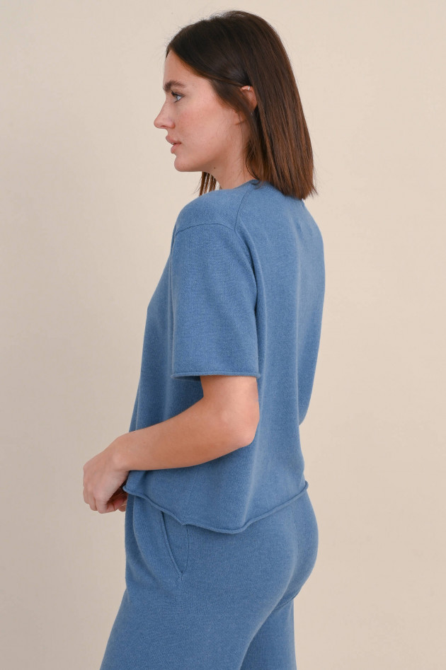 Lisa Yang Cashmere Shirt CILA in Mittelblau