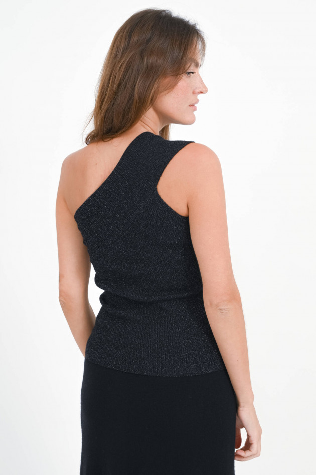 Lisa Yang Asymmetrisches Strick-Shirt SCARLETT in Schwarz