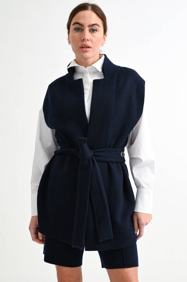 Lisa Yang Cashmere Strickweste EVIE in Navy