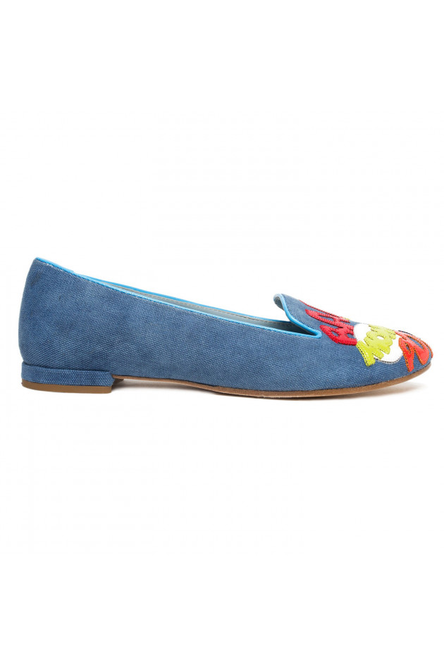 Chiara Ferragni Loafers in Blau/Bunt gemustert