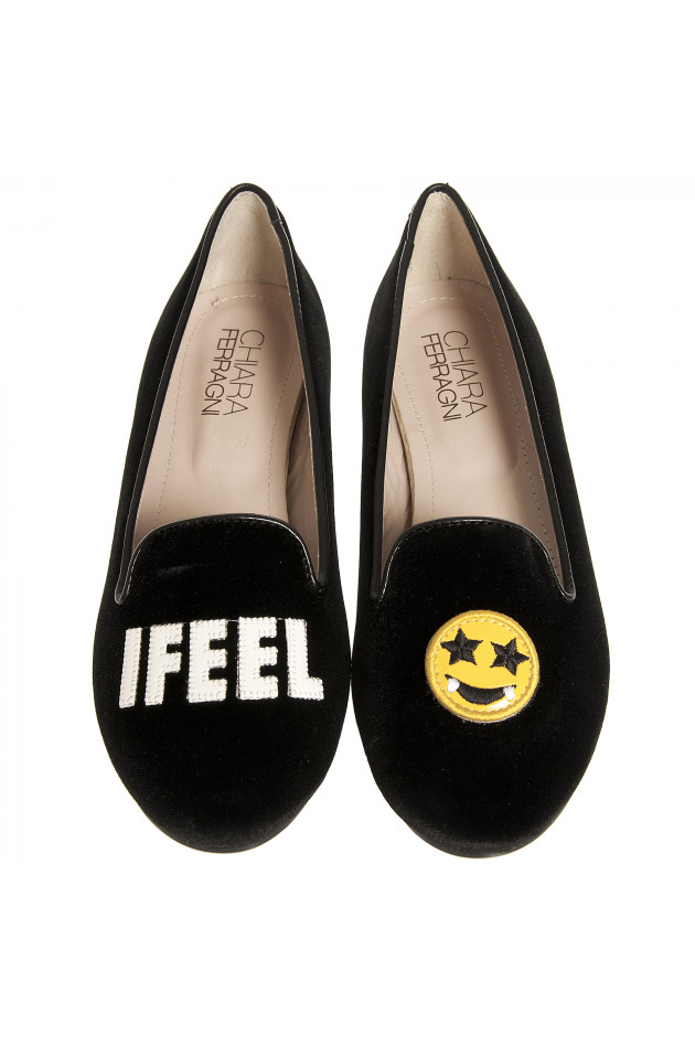 Chiara Ferragni Loafers SMILEY in Schwarz