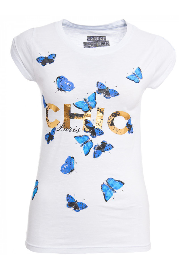 London Ink T-Shirt Weiß mit Print
