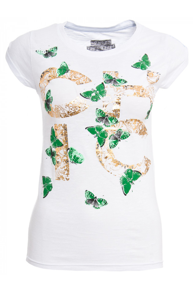 London Ink T-Shirt Weiß mit Print