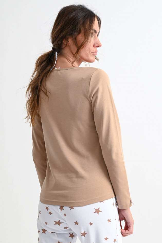 Louis & Louisa Pyjama EINFACH HIMMLISCH in Camel/Weiß
