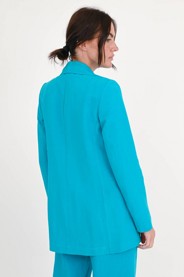 Love Birds Oversize-Blazer mit Schalkragen in Türkis