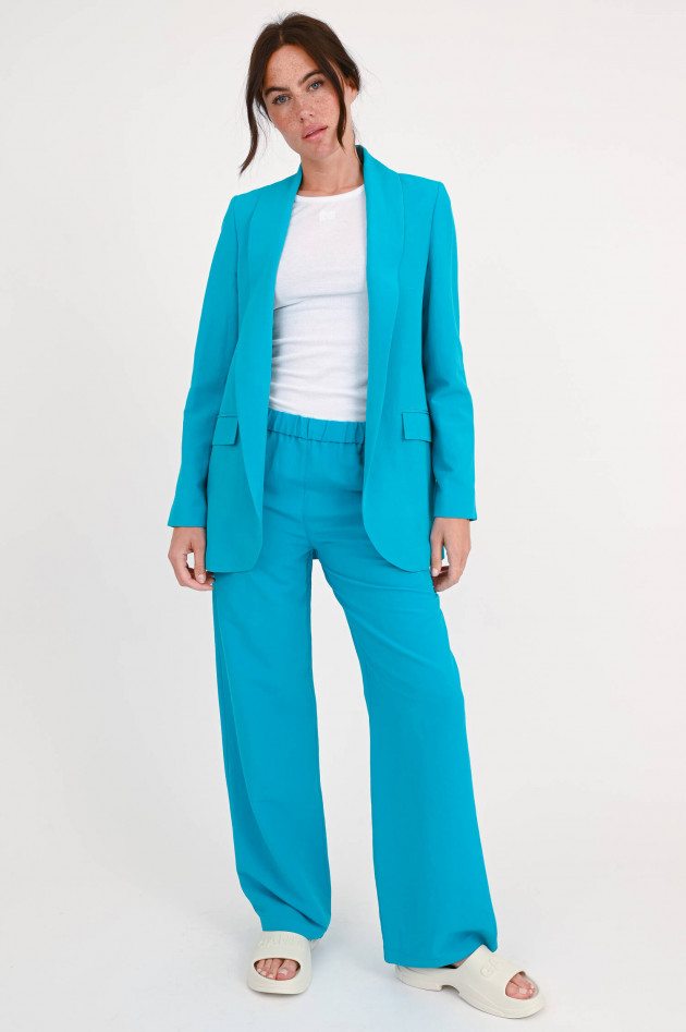Love Birds Oversize-Blazer mit Schalkragen in Türkis