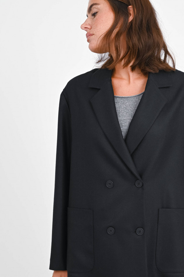 Love Birds Zweireihige Jacke in Schwarz