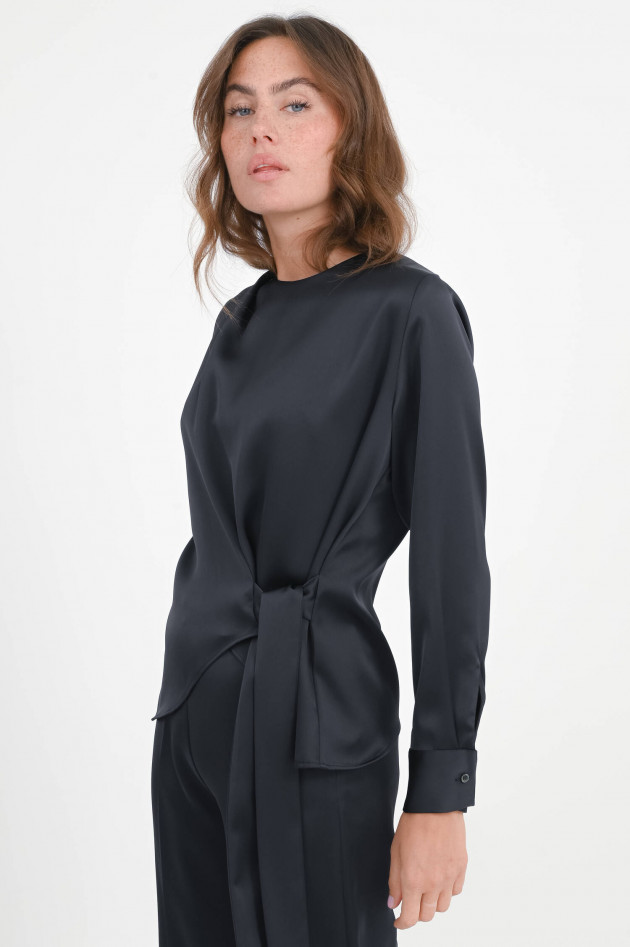 Love Birds Bluse mit Schleifen-Detail in Notte