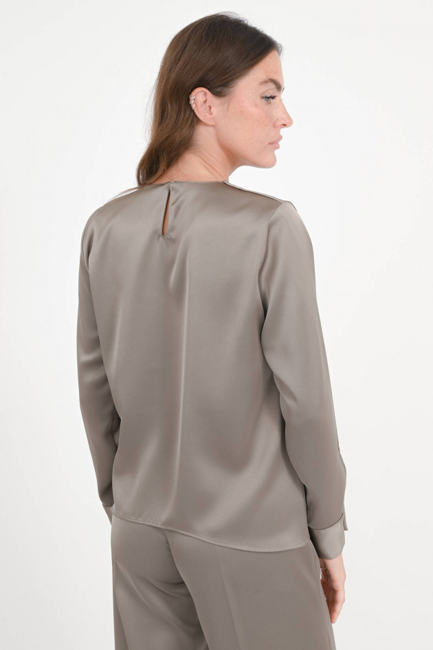 Love Birds Bluse mit Schleifen-Detail in Taupe