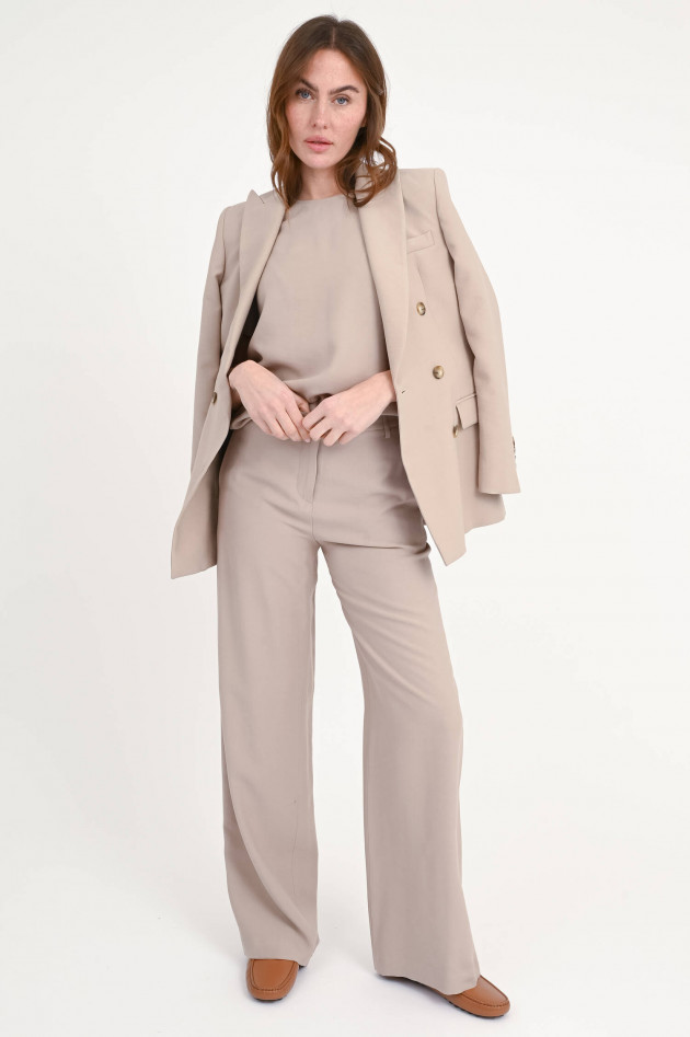 Love Birds Wide-Leg Hose aus Viskose in Taupe