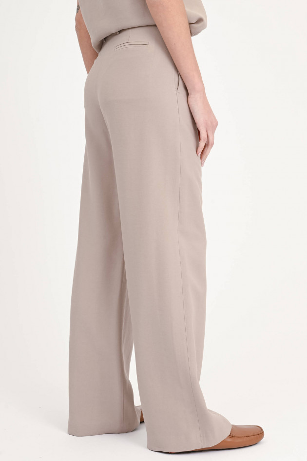 Love Birds Wide-Leg Hose aus Viskose in Taupe