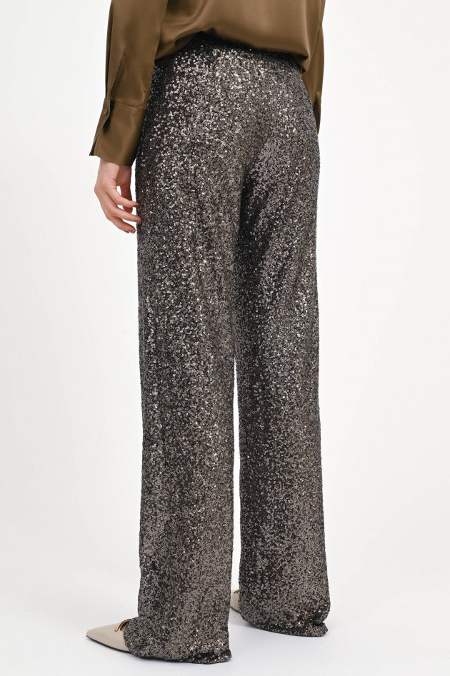 Love Birds Pailetten-Hose in Taupe Shimmer