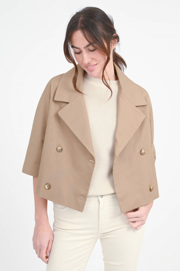 Love Birds Trenchcoat-inspirierte Jacke in Camel