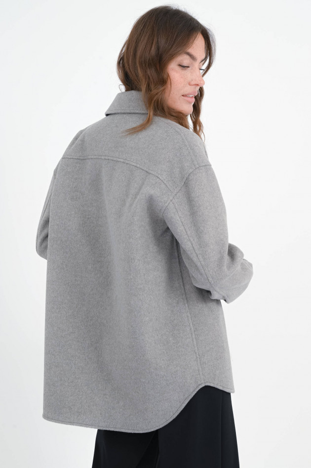 Love Birds Fleecejacket in Hellgrau