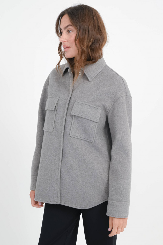 Love Birds Fleecejacket in Hellgrau