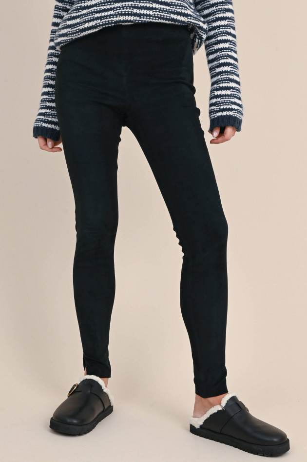 Love Birds Veloursleder Legging in Midnight