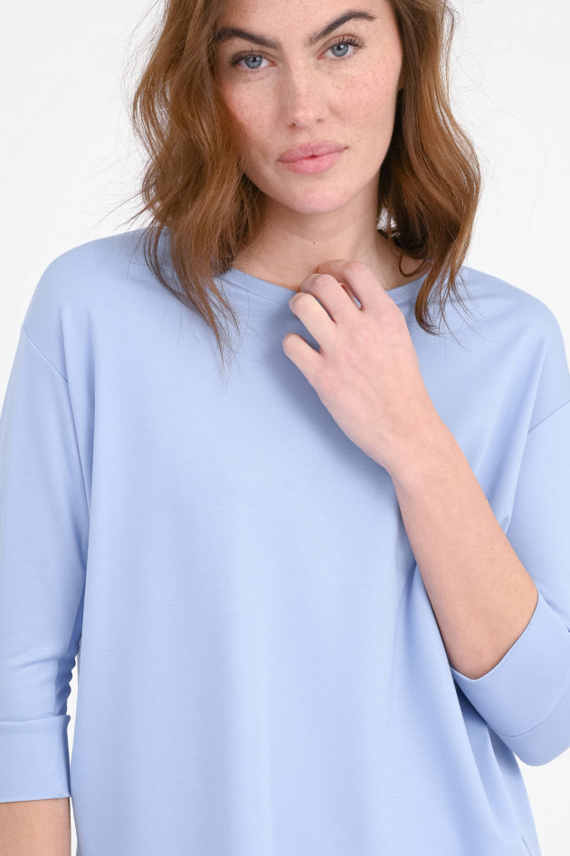 Love Birds T-Shirt aus Viskose-Mix in Hellblau