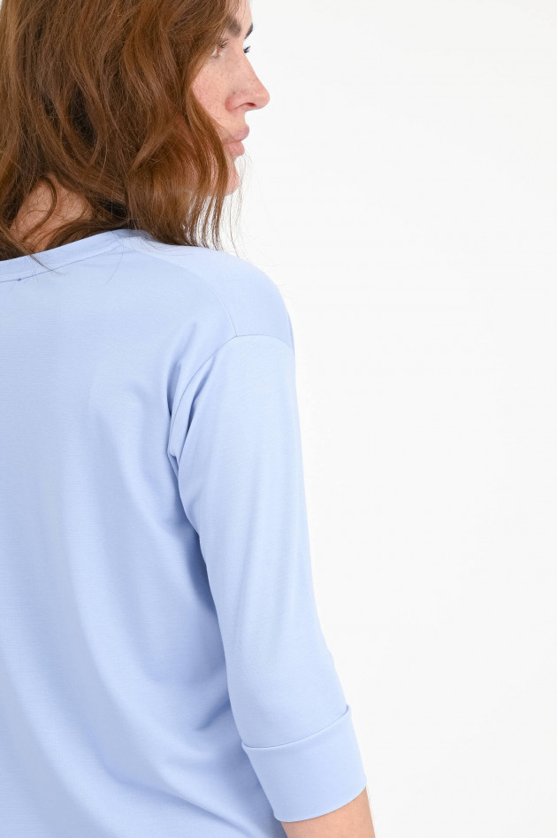 Love Birds T-Shirt aus Viskose-Mix in Hellblau