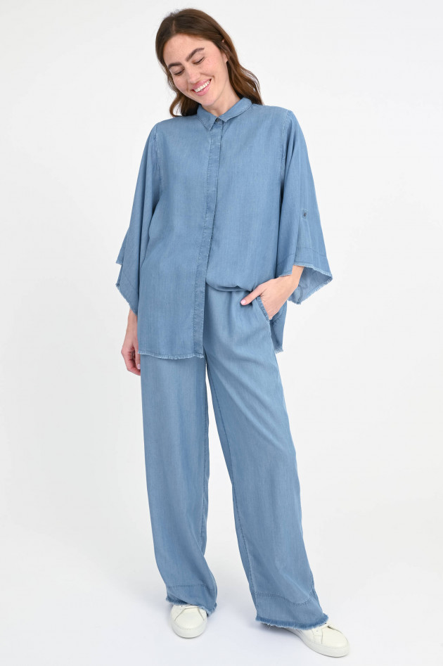 Love Joy Victory Oversize-Denimbluse BREA in Mittelblau