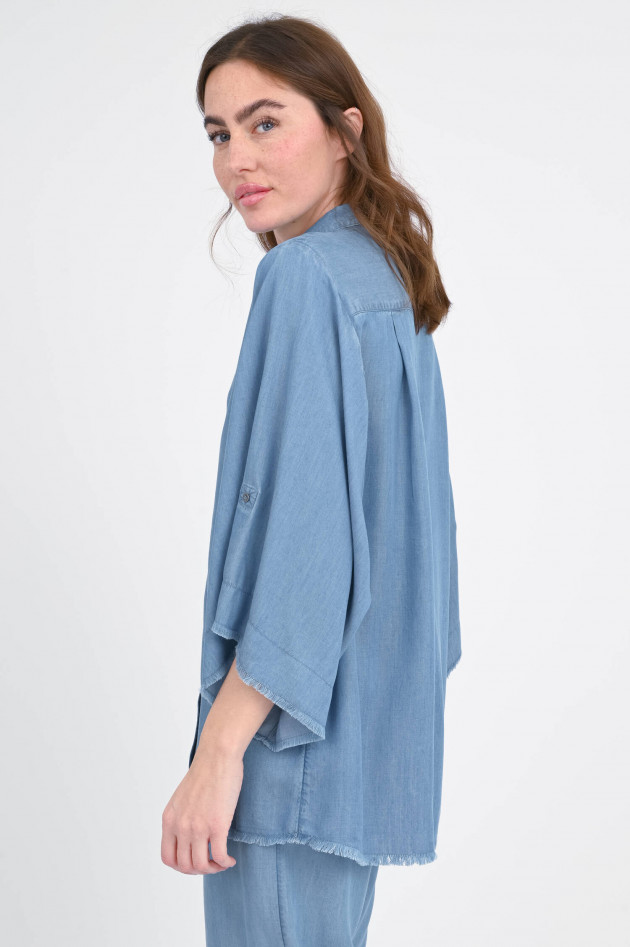 Love Joy Victory Oversize-Denimbluse BREA in Mittelblau