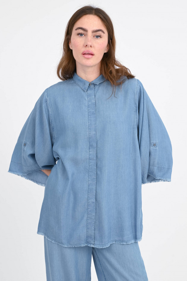 Love Joy Victory Oversize-Denimbluse BREA in Mittelblau