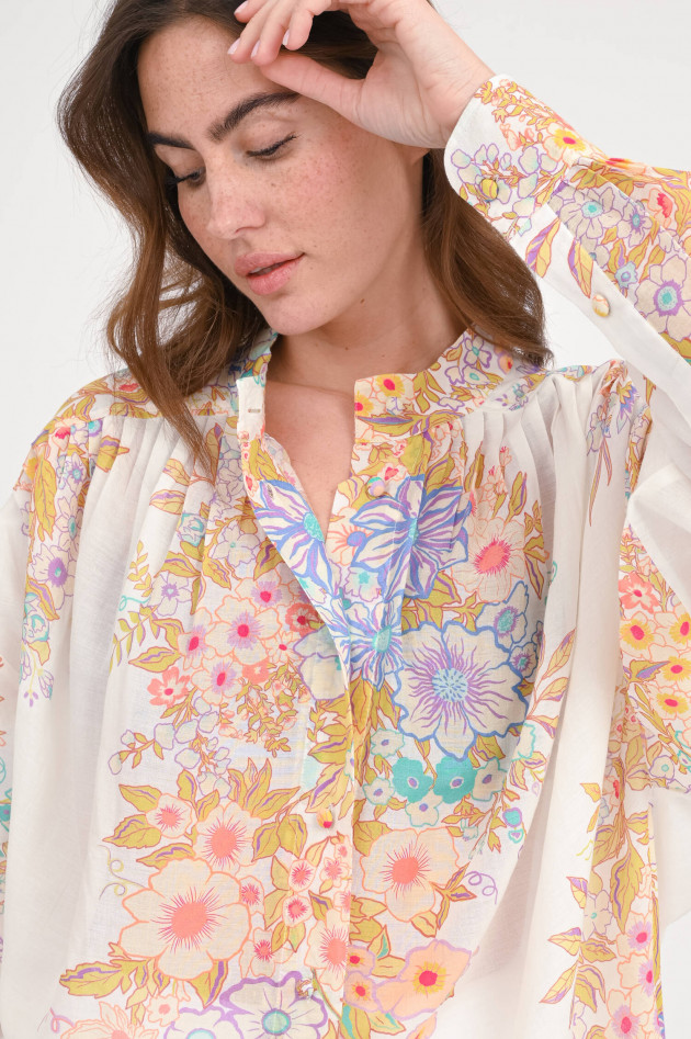 Love Joy Victory Blumen-Bluse SOLA in Weiß/Multicolor