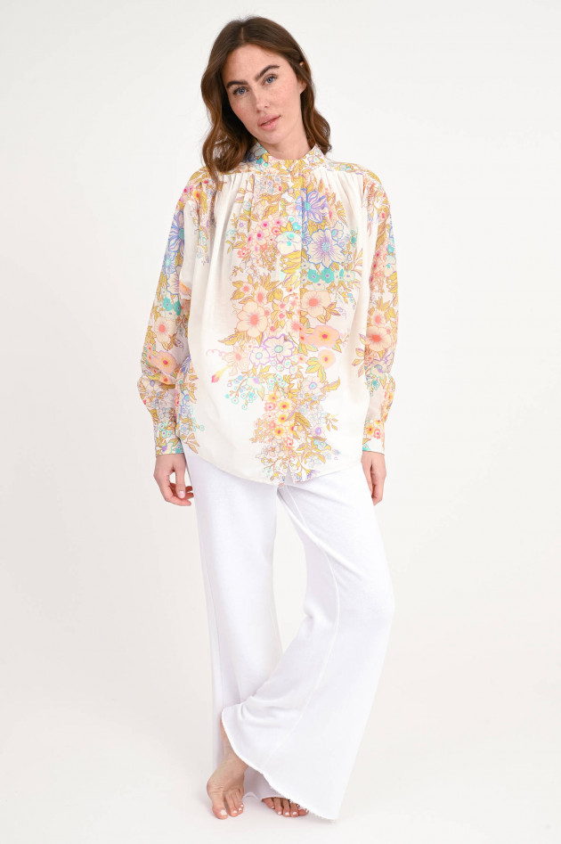 Love Joy Victory Blumen-Bluse SOLA in Weiß/Multicolor