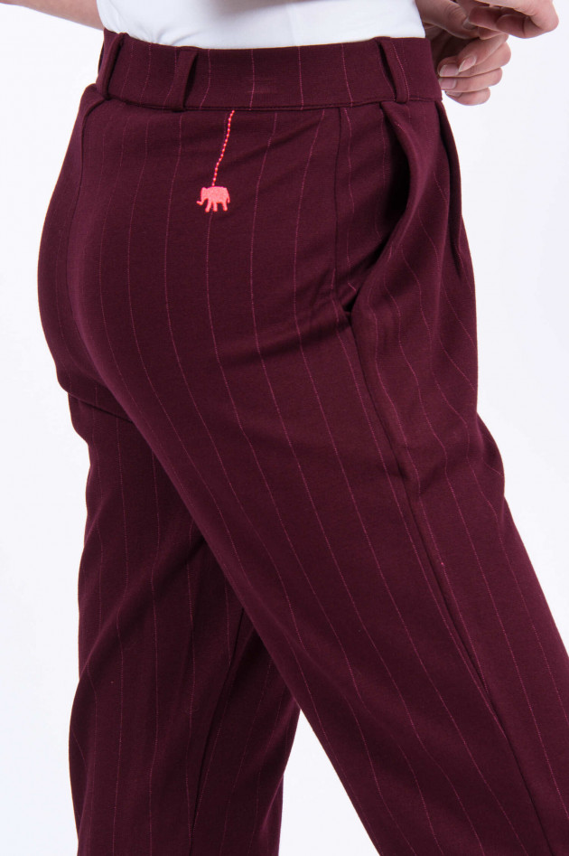 Love Joy Victory Jerseyhose mit Nadelstreif in Bordeaux