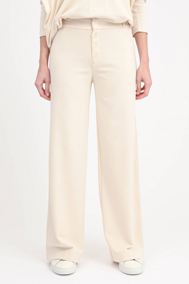Love Joy Victory Sweatpants ALBANY mit Knopfleiste in White Sand
