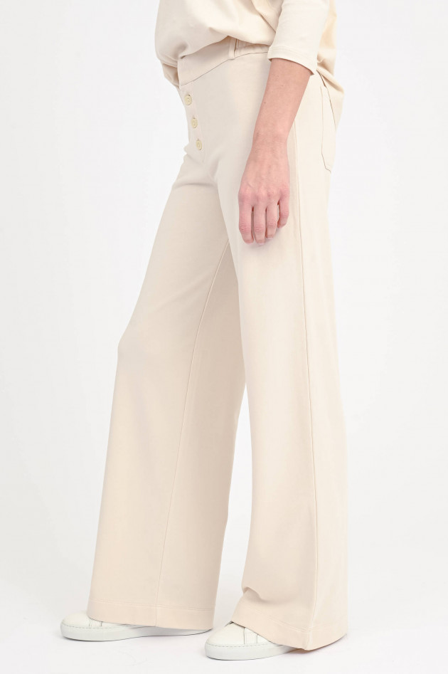 Love Joy Victory Sweatpants ALBANY mit Knopfleiste in White Sand
