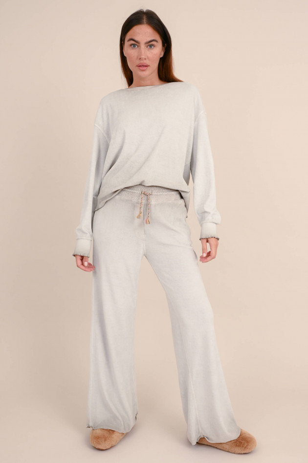 Love Joy Victory Velvet Terry Sweatpants in Grau