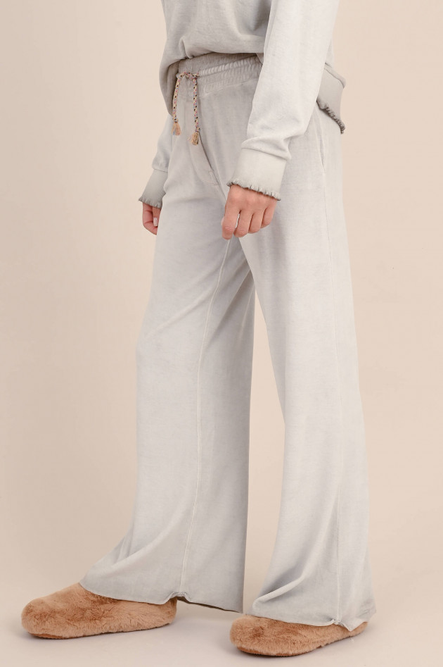 Love Joy Victory Velvet Terry Sweatpants in Grau