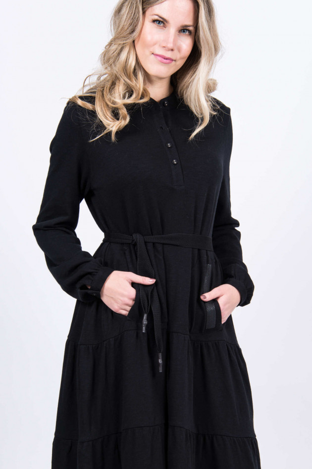 Love Joy Victory Volantkleid aus Baumwolle in Schwarz