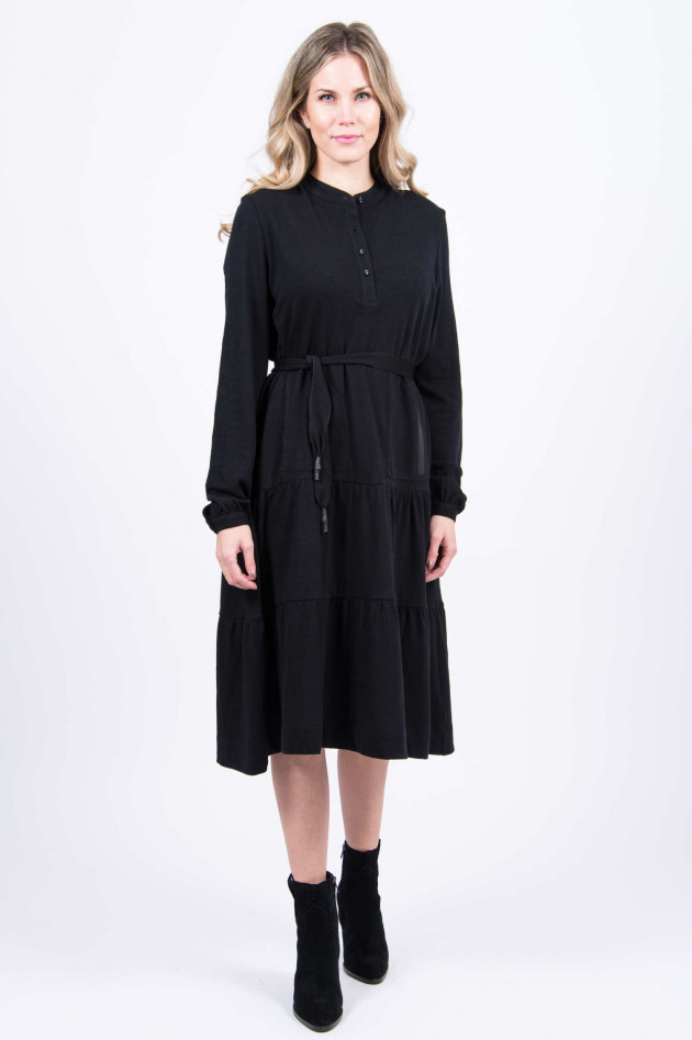 Love Joy Victory Volantkleid aus Baumwolle in Schwarz