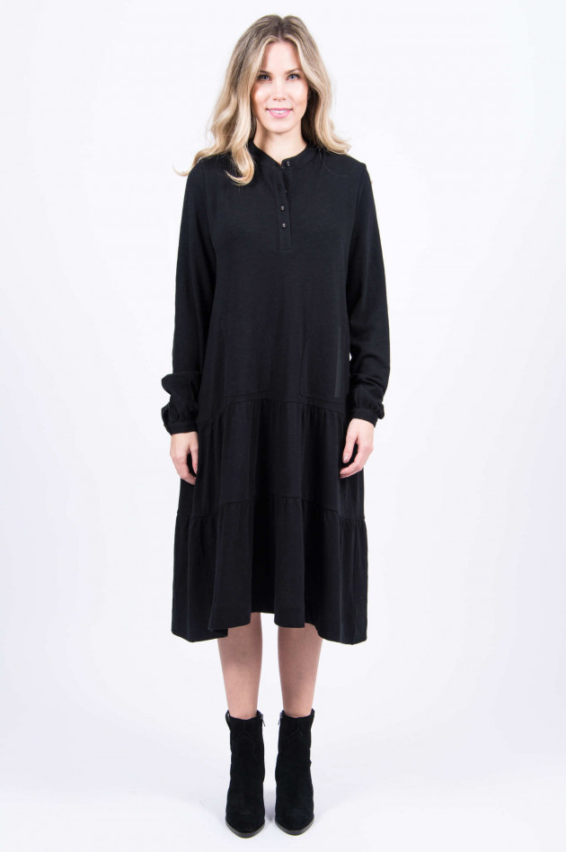 Love Joy Victory Volantkleid aus Baumwolle in Schwarz