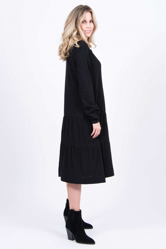 Love Joy Victory Volantkleid aus Baumwolle in Schwarz