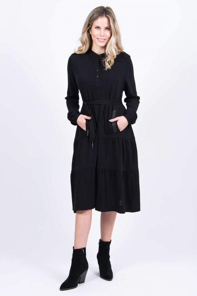 Love Joy Victory Volantkleid aus Baumwolle in Schwarz